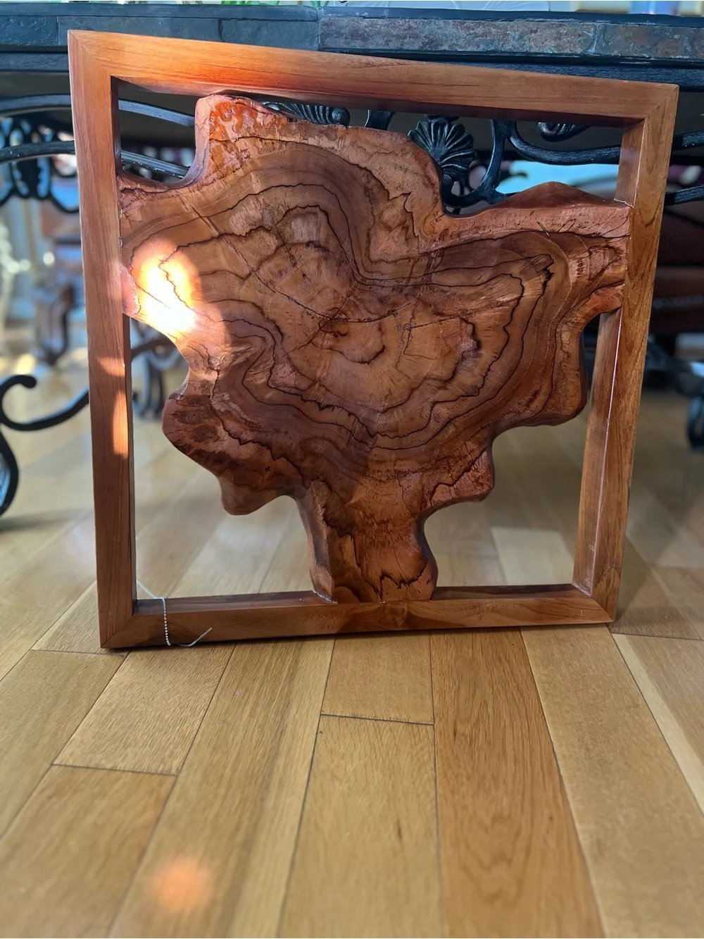Rustic Live-Edge Wooden Wall Art in Rich Brown